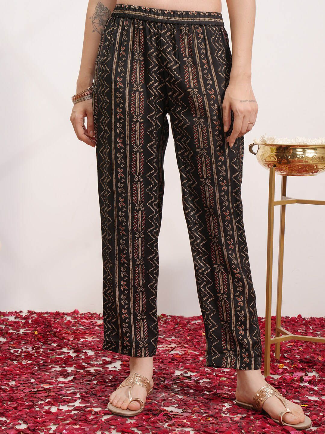 Vishudh Floral Printed Regular Kurta with Trousers & With Dupatta