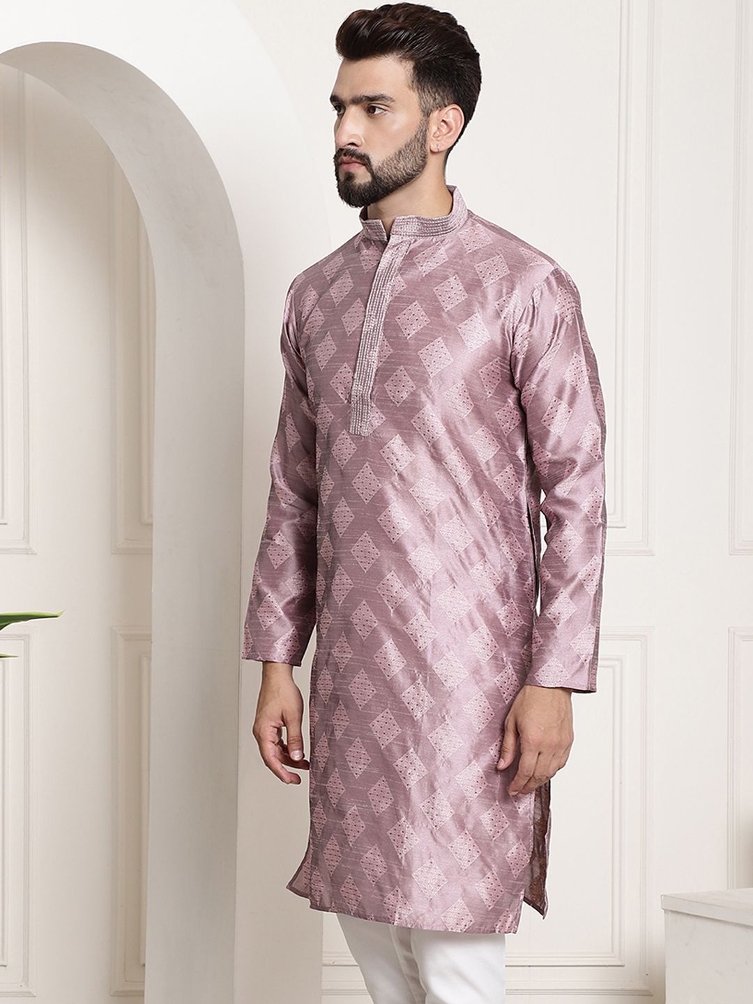 SOJANYA Geometric Jacquard Kurta