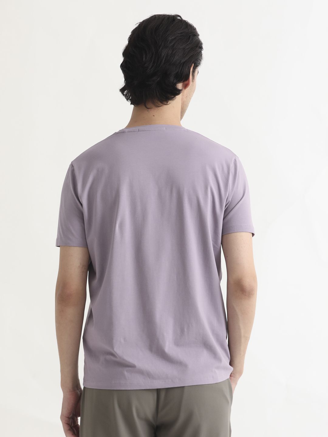RARE RABBIT Men Burke Typography Printed Slim Fit Cotton T-Shirt