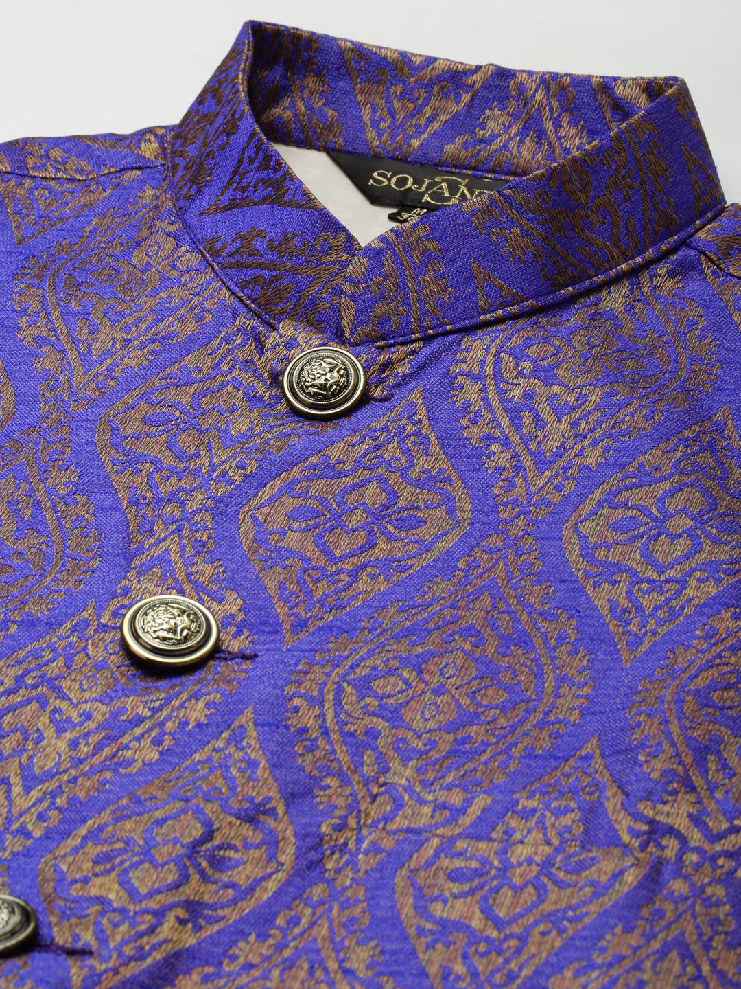 SOJANYA Kurta Belang Hijau Limau Lelaki dengan Jaket Churidar & Nehru
