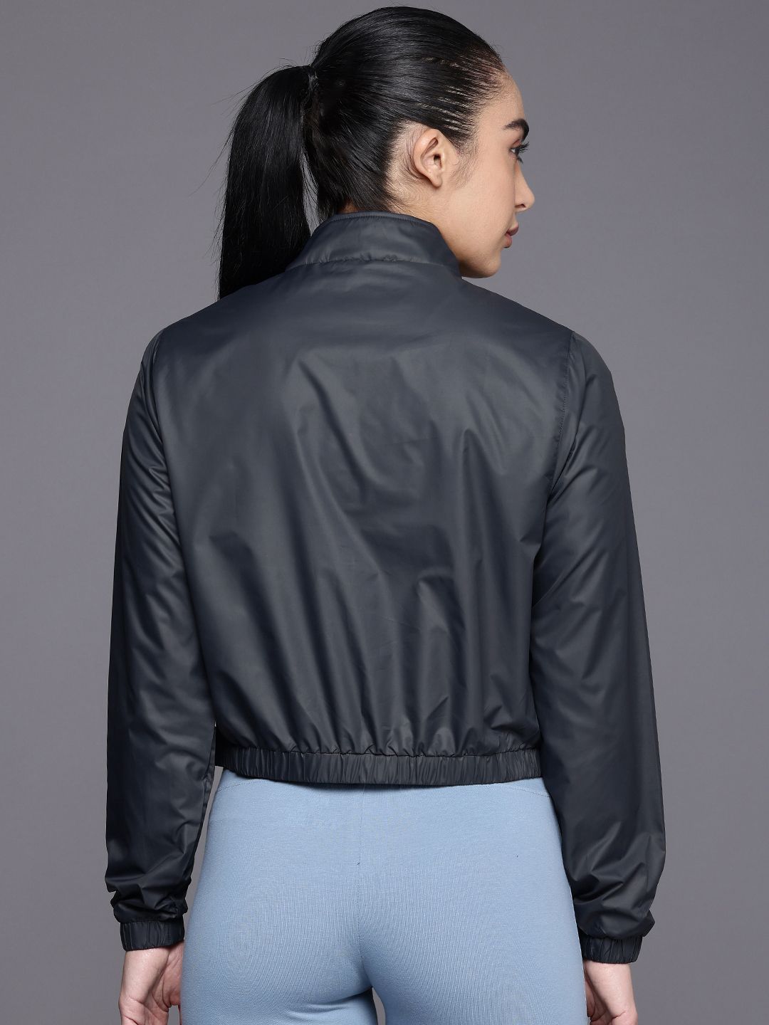 HRX by Hrithik Roshan Rapid Dry Antimicrobial Crop Bomber Jacket