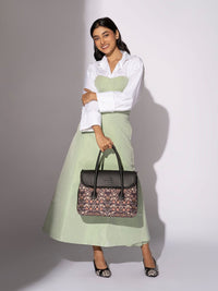 ZOUK Floral Structured Handheld Bag