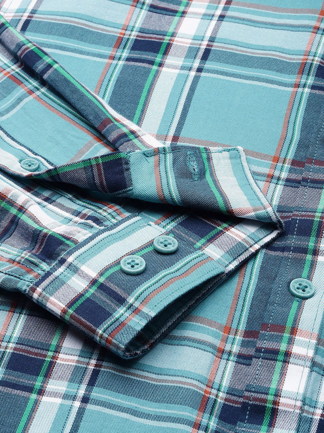 Being Human Slim Fit Opaque Pure Cotton Checked Casual Shirt