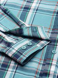 Being Human Slim Fit Opaque Pure Cotton Checked Casual Shirt
