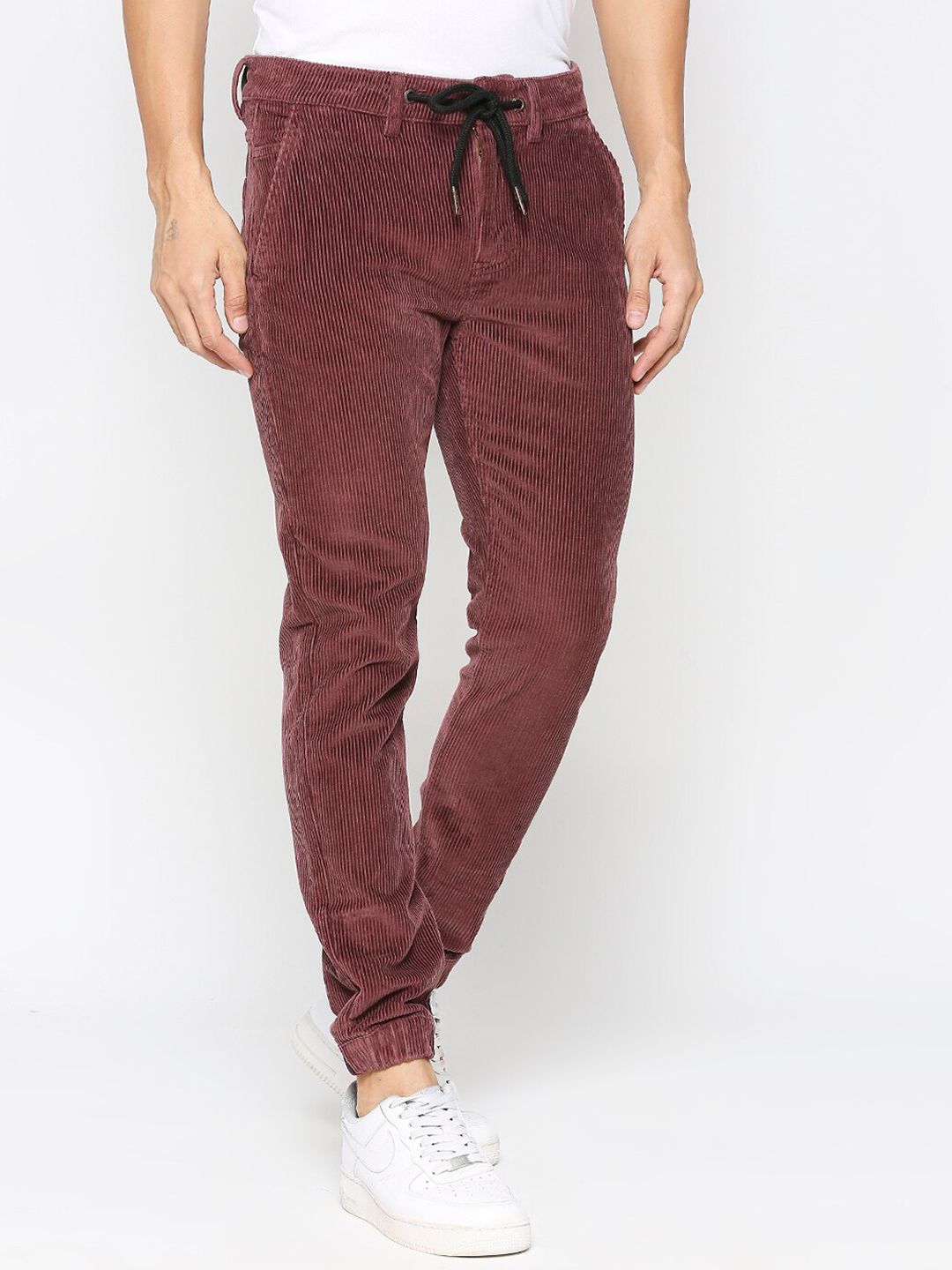 Being Human Men Striped Mid Rise Jogger