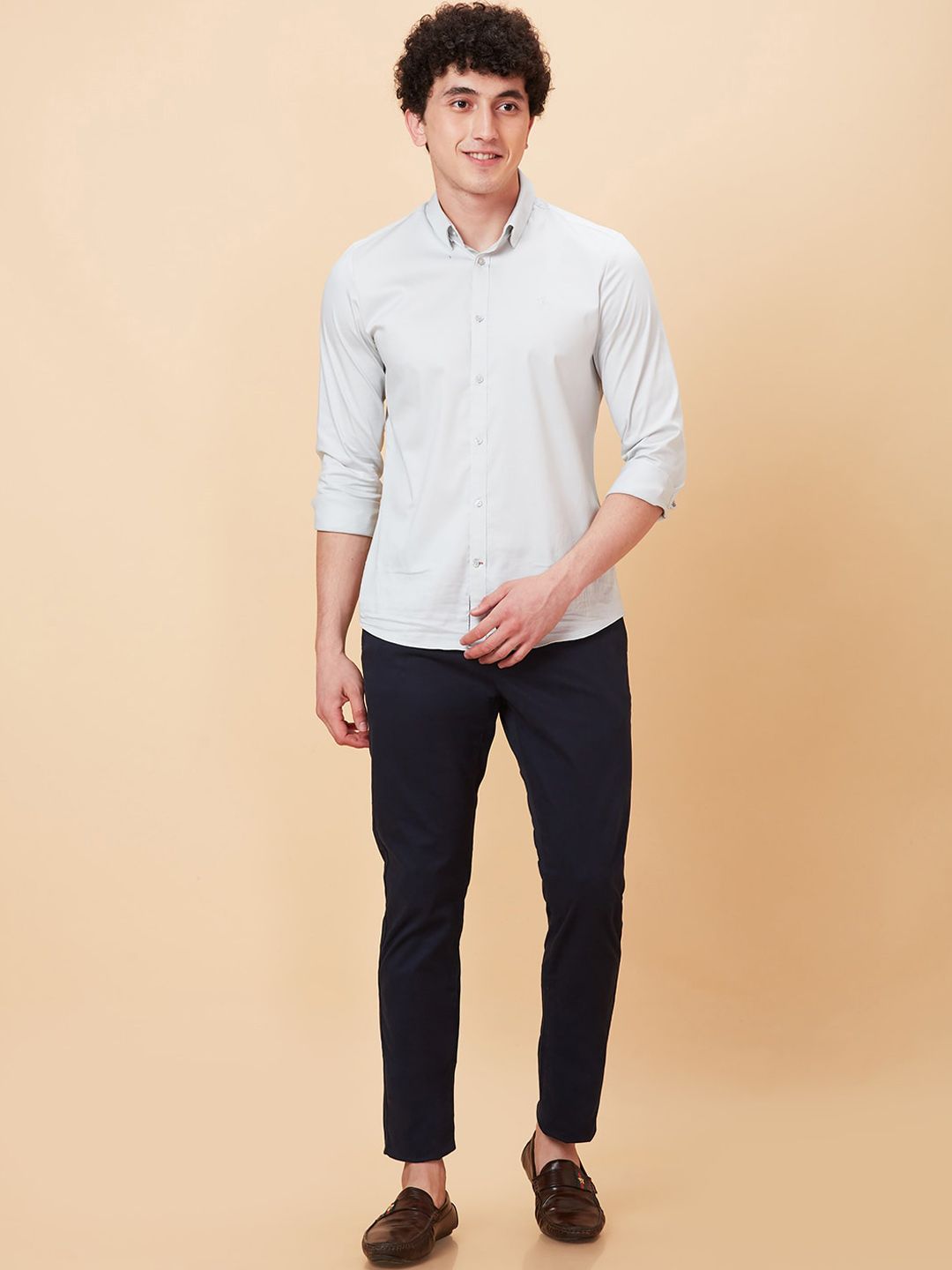 Being Human Men Mid Rise Easy Wash Cotton Chino Trousers