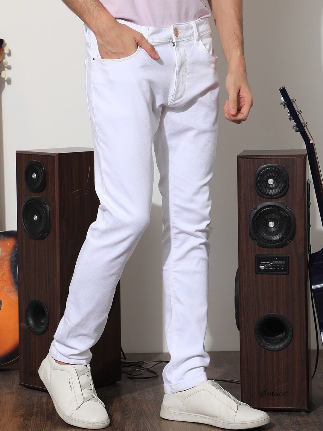 RARE RABBIT Men Meymac Slim Fit Cotton Jeans