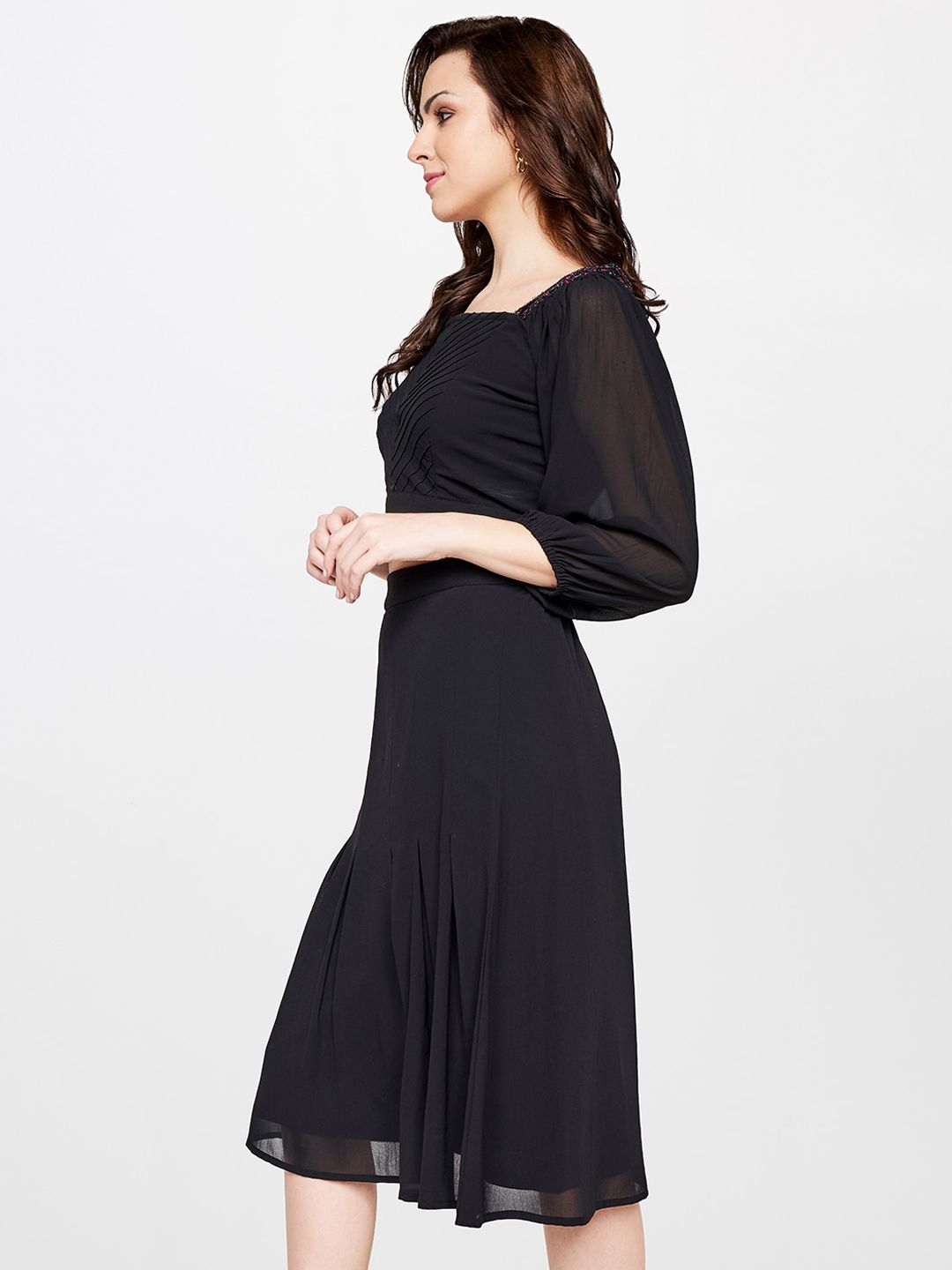 AND Women Black Solid Co-Ords
