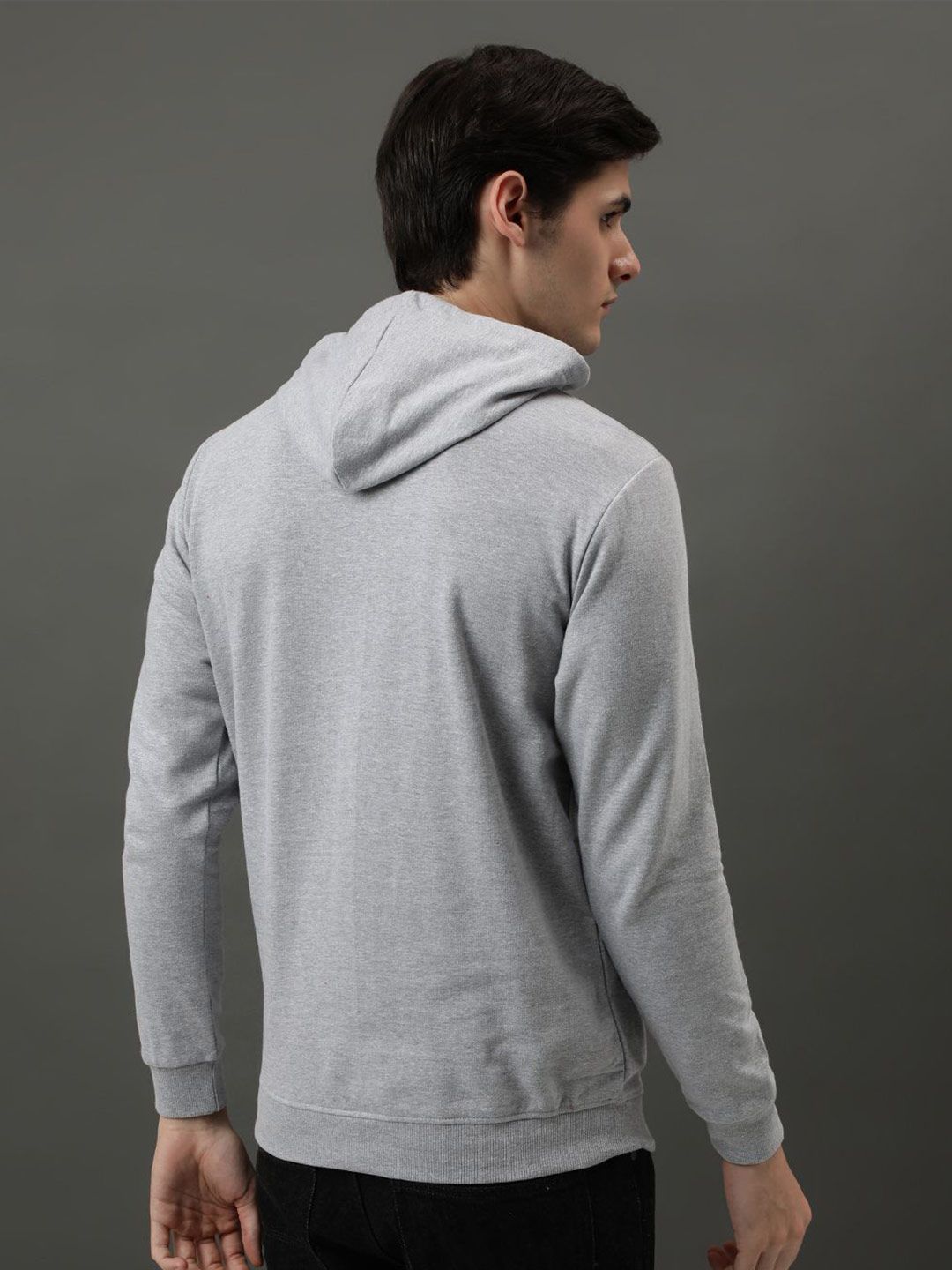 ADRO Men Printed Hooded Pullover Sweatshirt