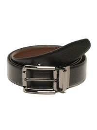 Teakwood Leathers Men Textured Leather Reversible Formal Belt