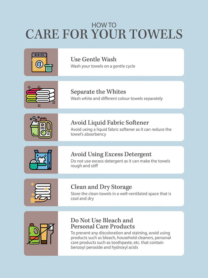 KLOTTHE Unisex Set Of 7 White & Green Checked 233 GSM Bath Towels