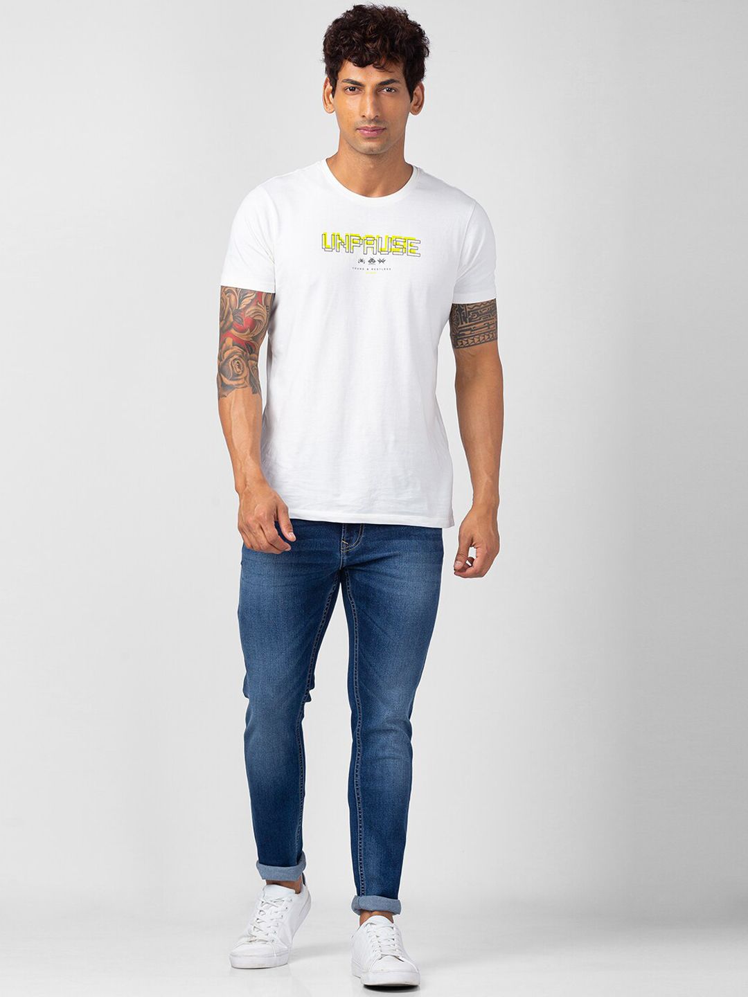 SPYKAR Men Super Skinny Fit Low-Rise Light Fade Jeans