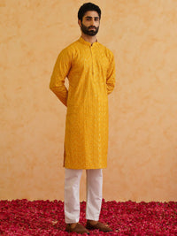 SOJANYA LUXE Ethnic Motifs Embroidered Mandarin Collar Sequined Straight Kurta