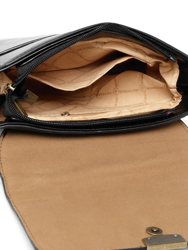Lisa Haydon for Lino Perros Black Solid Sling Bag