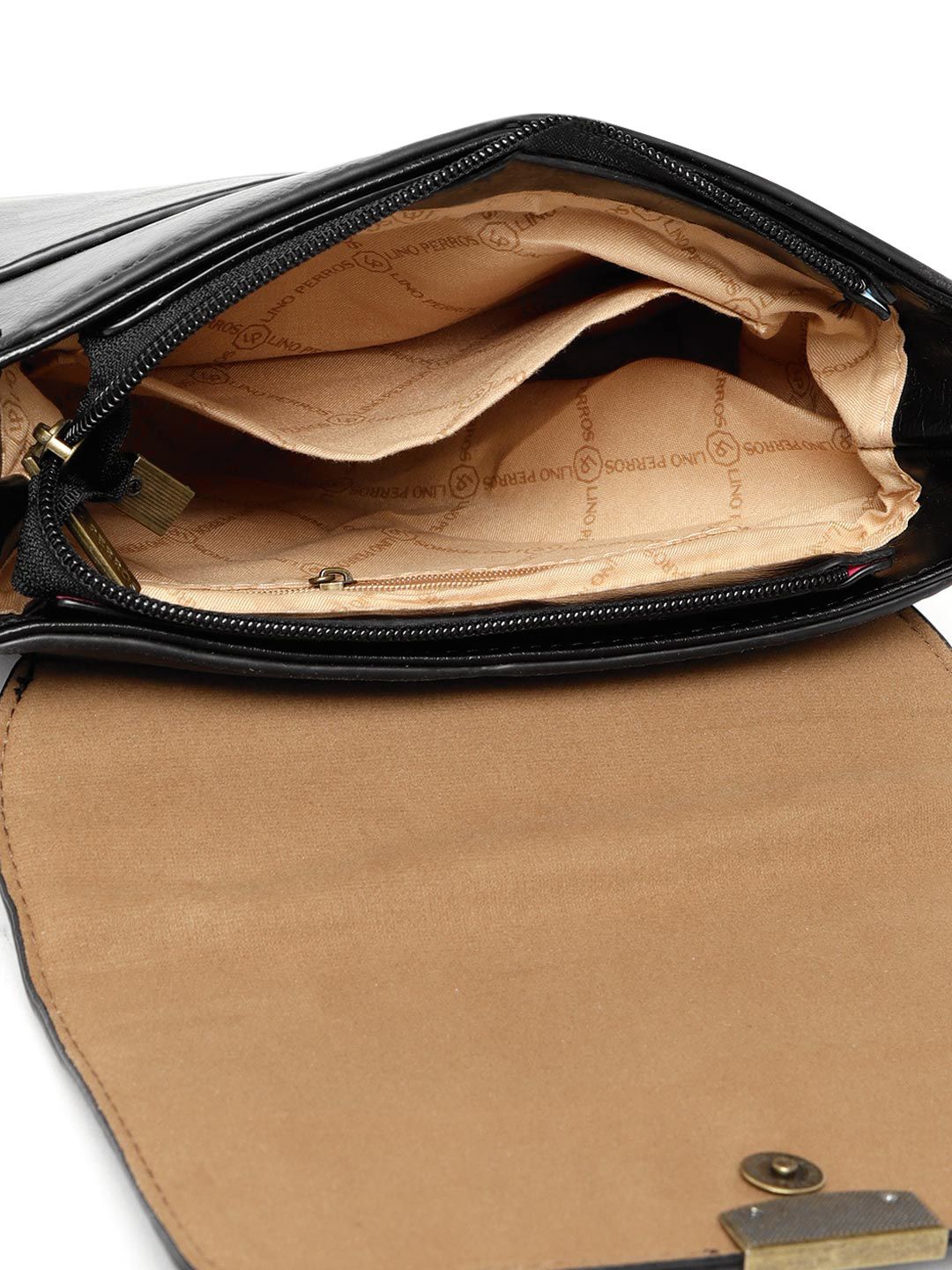 Lisa Haydon for Lino Perros Black Solid Sling Bag