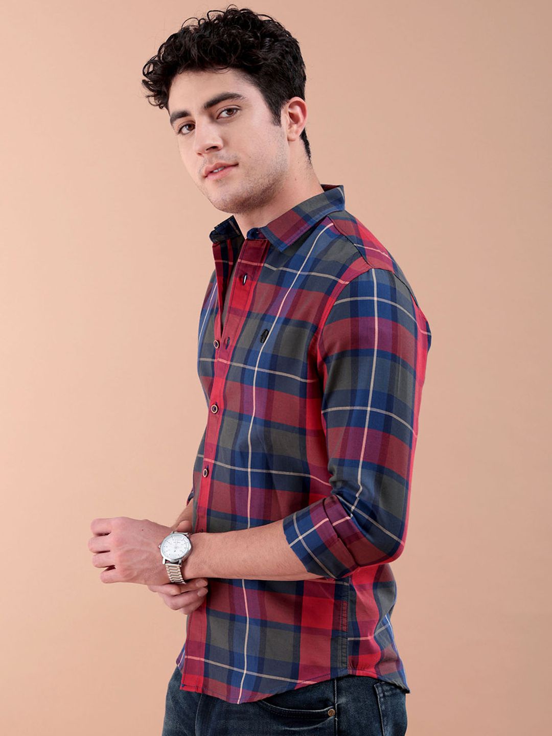 The Indian Garage Co Men Checked Casual Shirt
