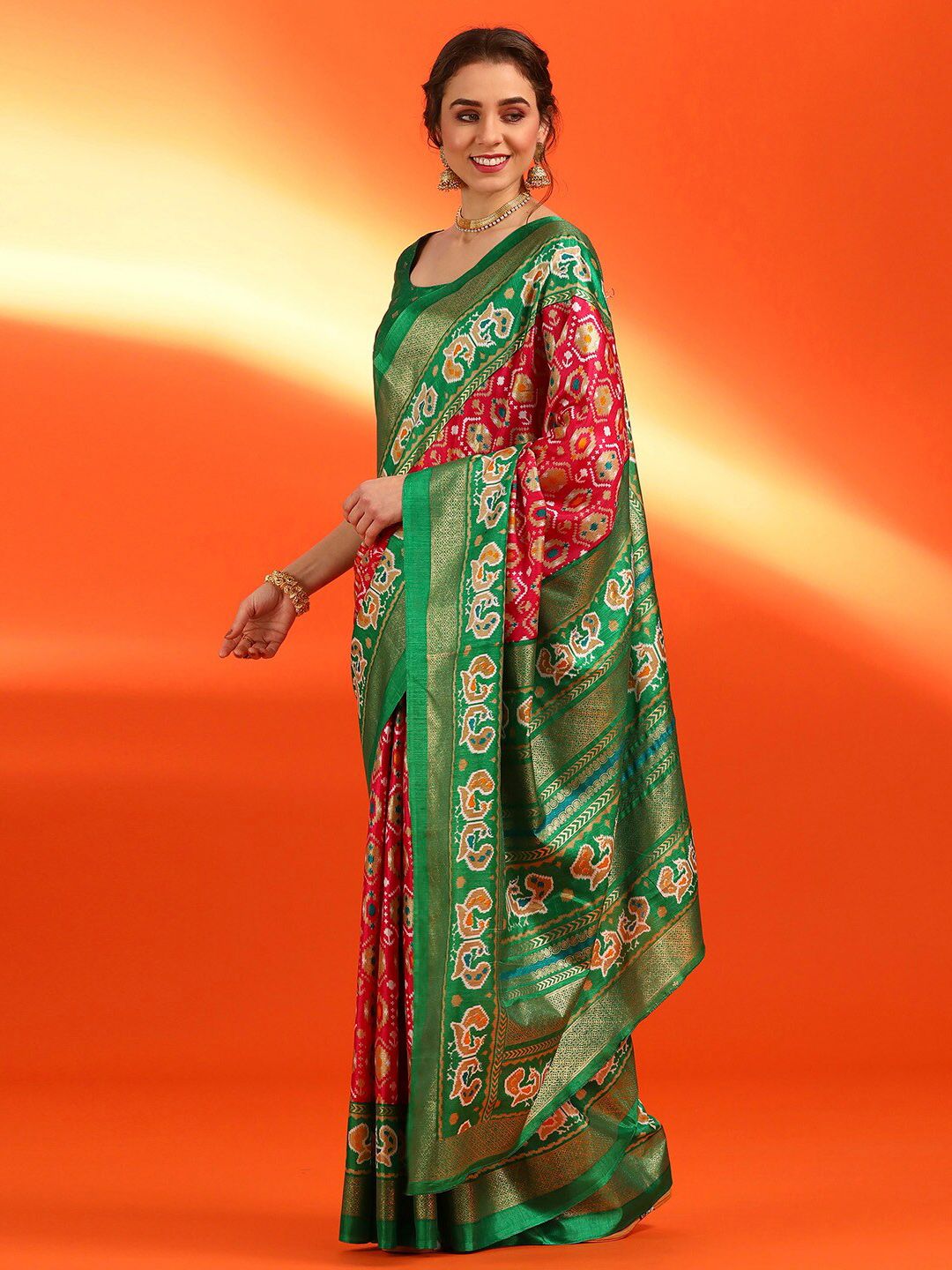 Saree mall Woven Design Zari Pochampally Saree