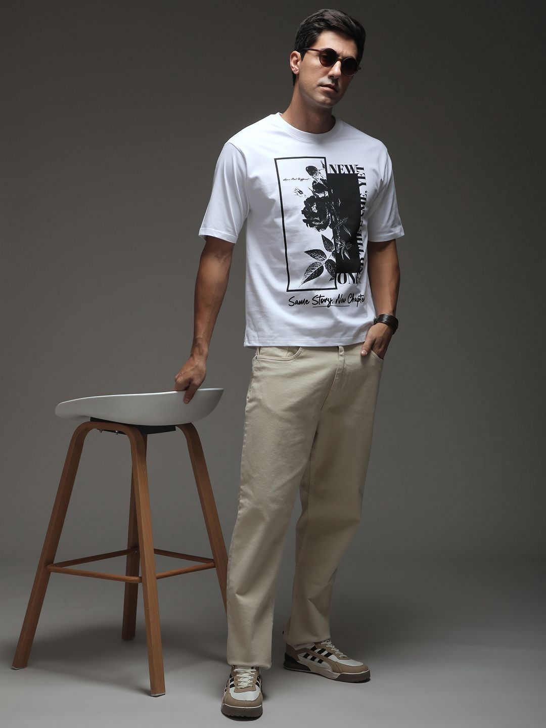 Difference of Opinion Men Graphic Printed Round Neck Cotton T-shirt