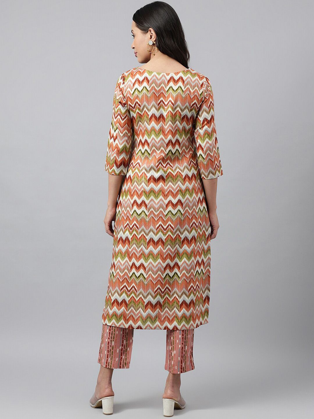 KALINI Women Printed Regular Kurta with Trousers