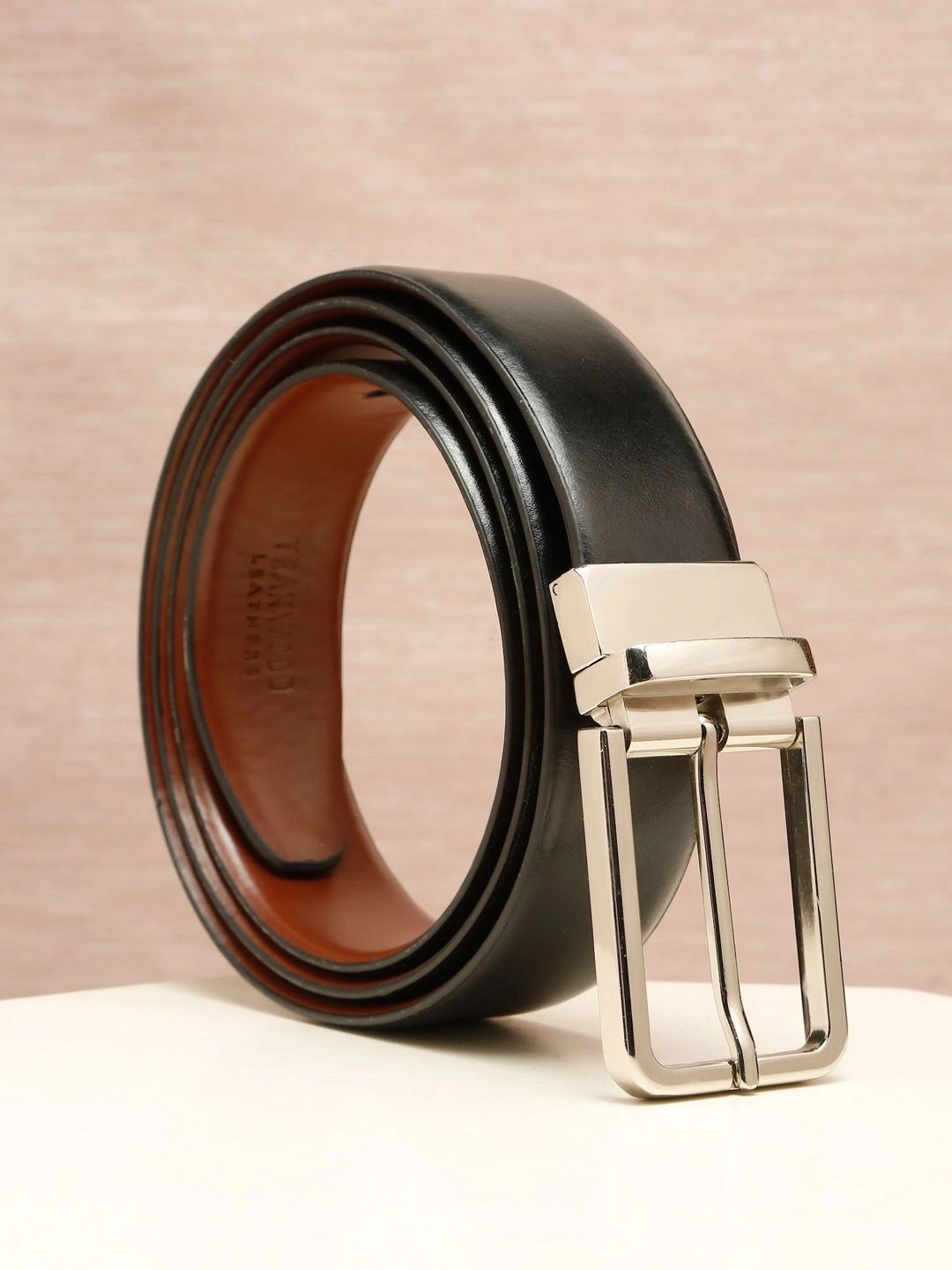 Teakwood Leathers Men Leather Reversible Formal Belt