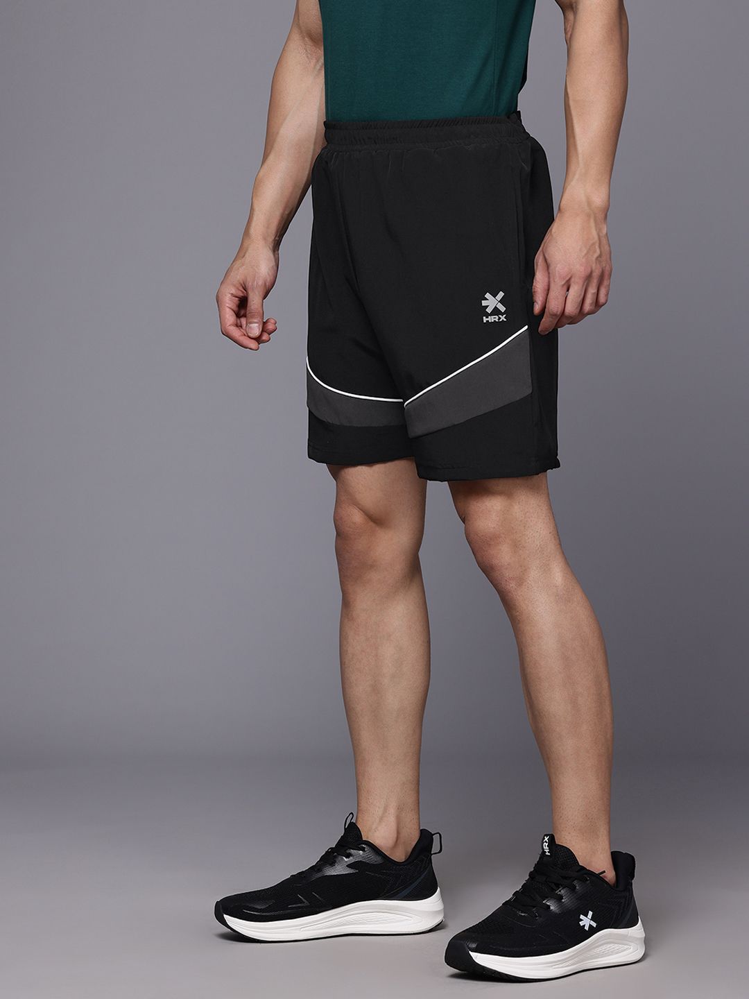HRX by Hrithik Roshan Men Striped Detail Sports Shorts