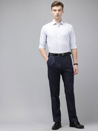 Park Avenue Men Textured Pleated Trousers