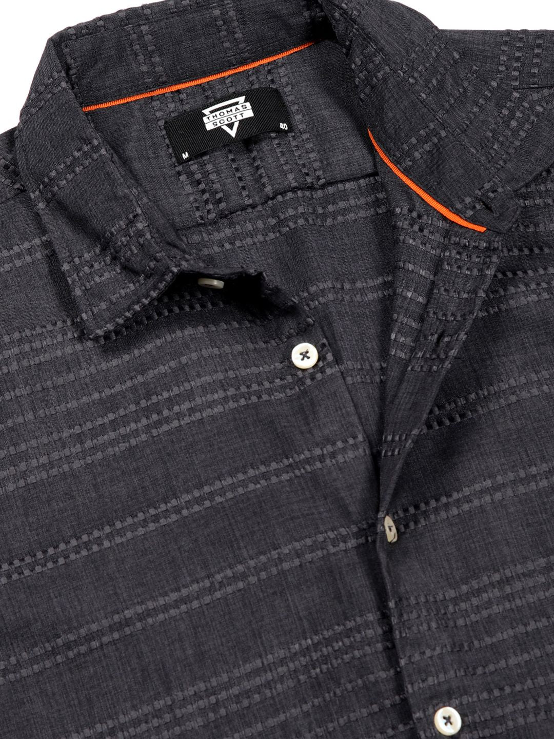 Thomas Scott Men Premium Slim Fit Opaque Casual Shirt