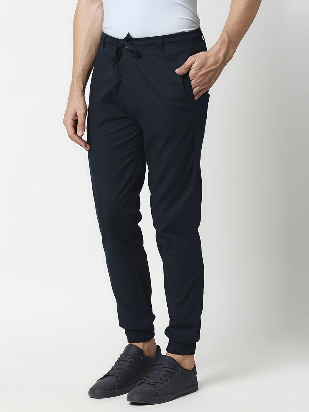 Bewakoof Men Navy Blue Joggers