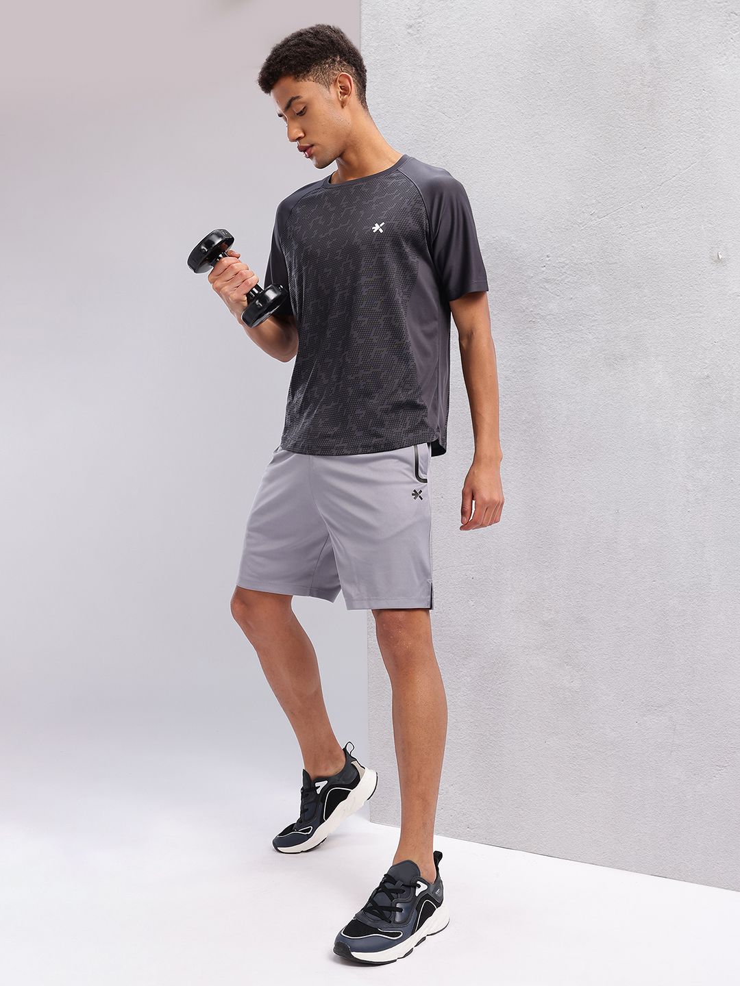 HRX by Hrithik Roshan Men Mid-Rise Brand Logo Detail Rapid-Dry Training Shorts