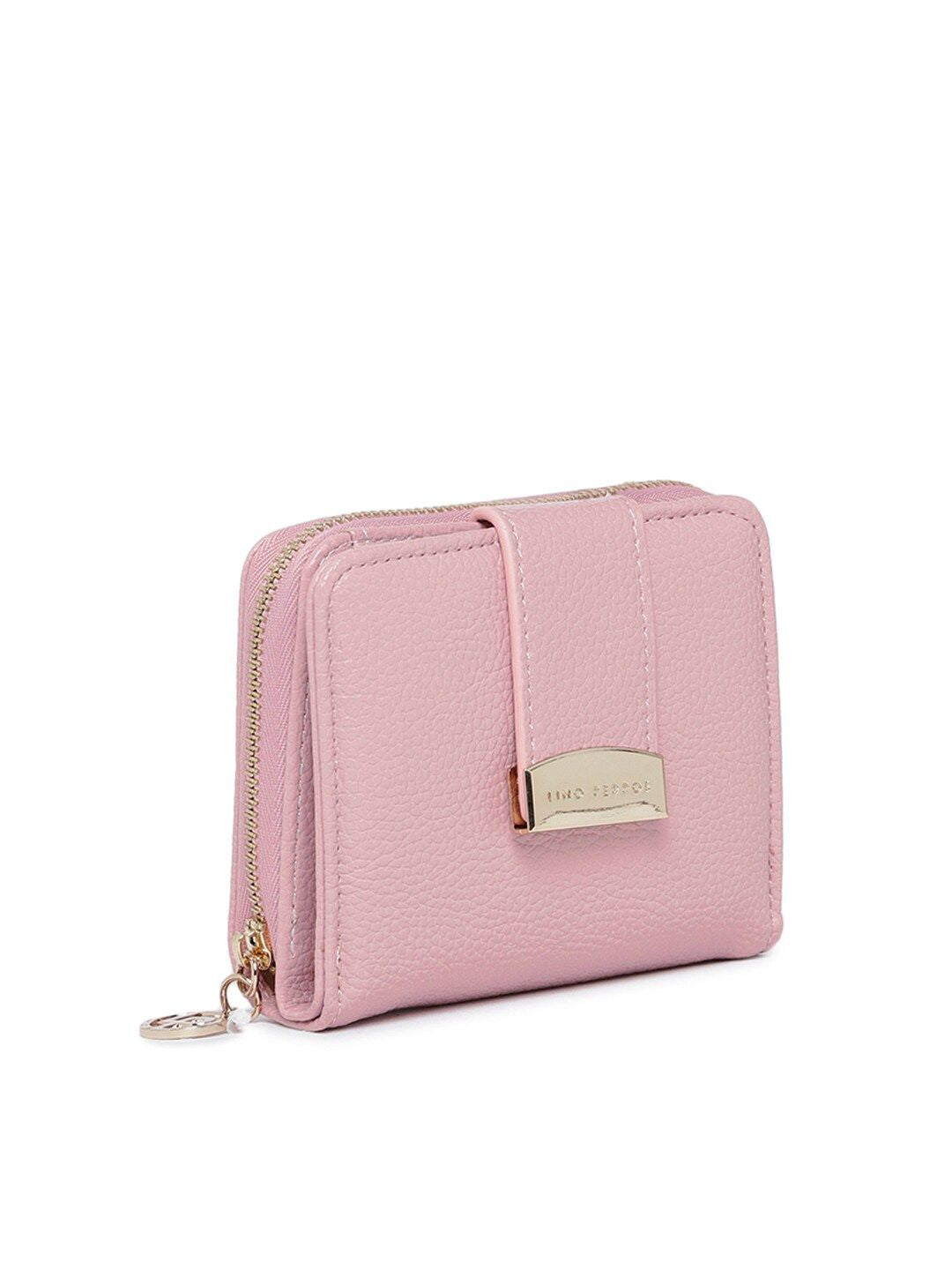 Lino Perros Women Pink Solid Zip Around Wallet