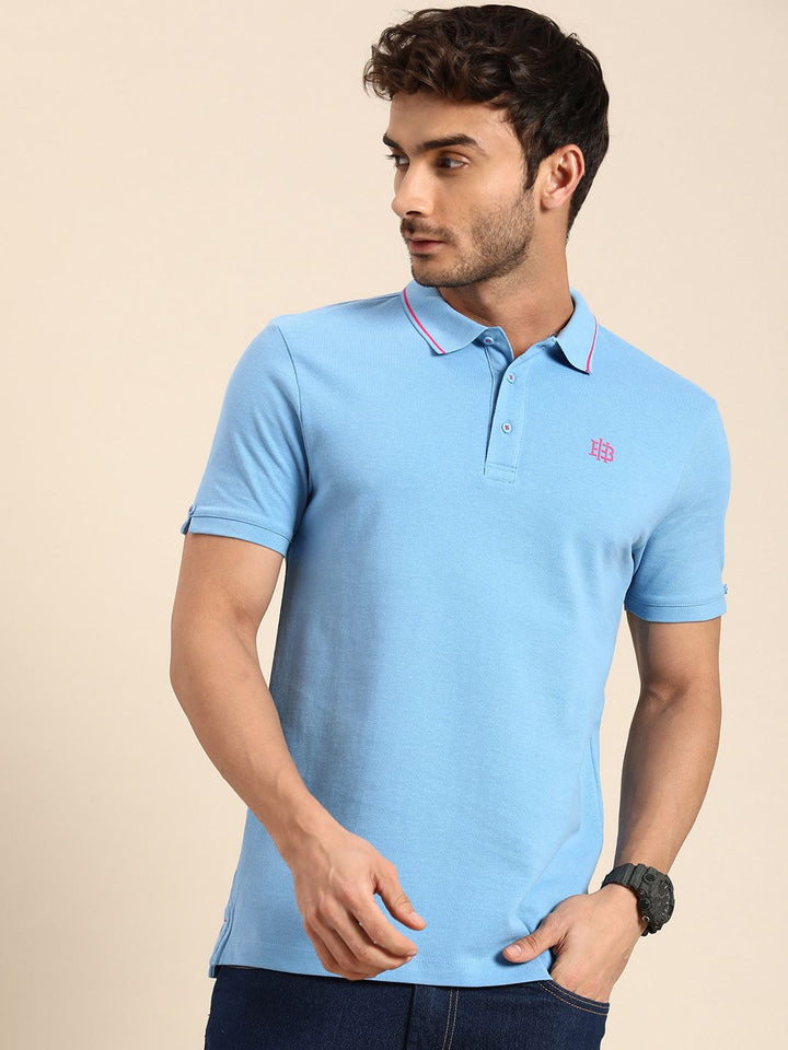 Being Human Printed Polo Collar Pure Cotton T-shirt
