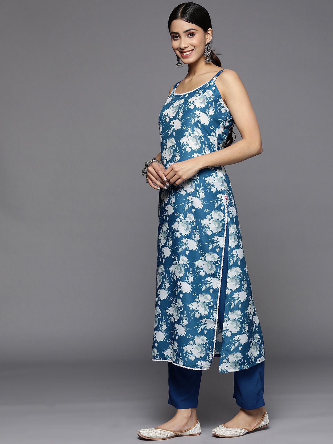 Varanga Women Ethnic Motifs Printed Kurta With Trousers & With Dupatta