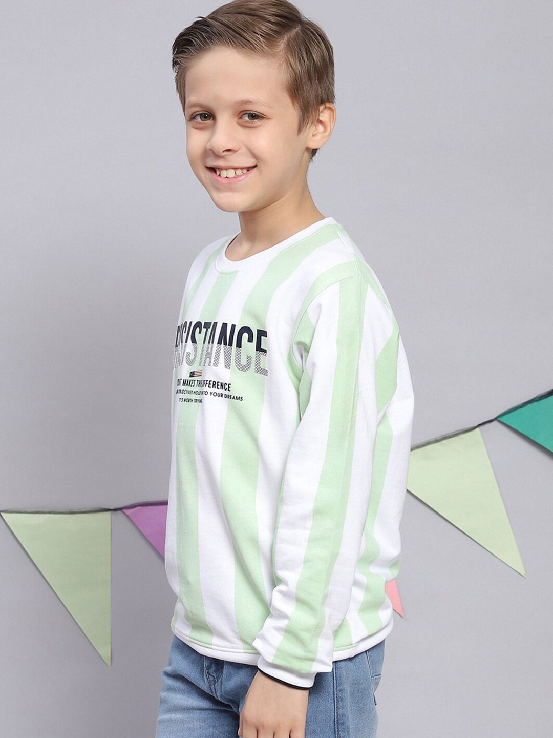 Monte Carlo Boys Typography Printed Pure Cotton Pullover