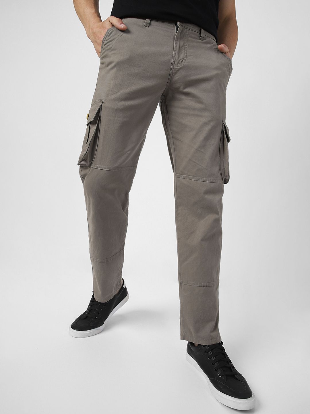 Urbano Fashion Men Mid-Rise Cargos Trousers
