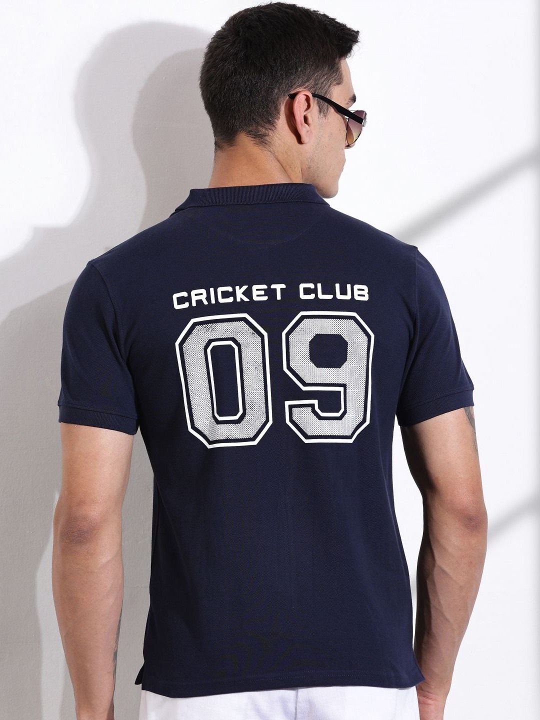 Thomas Scott Men Solid Polo Collar Cotton T-shirt