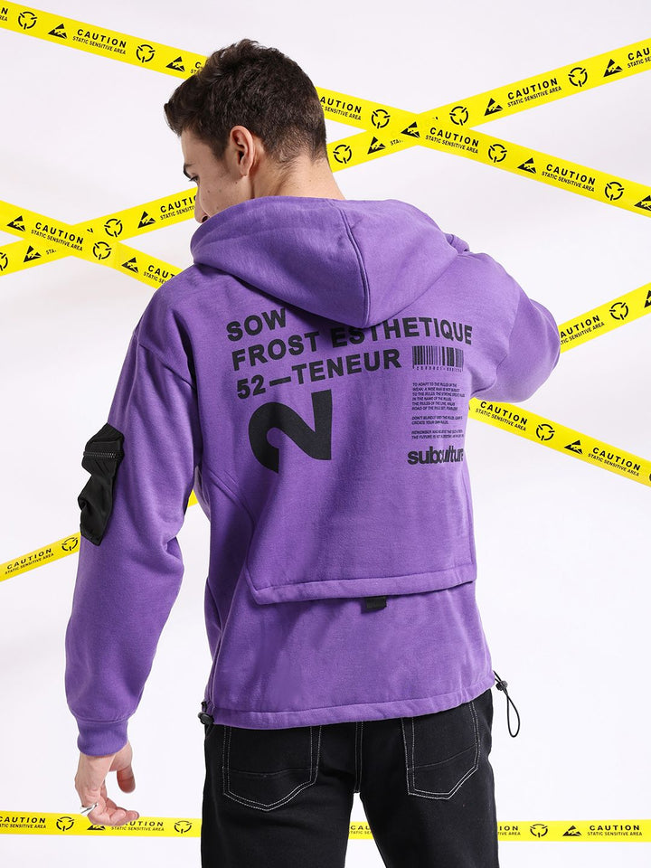 The Indian Garage Co Typography Printed Hooded Pullover Sweatshirt