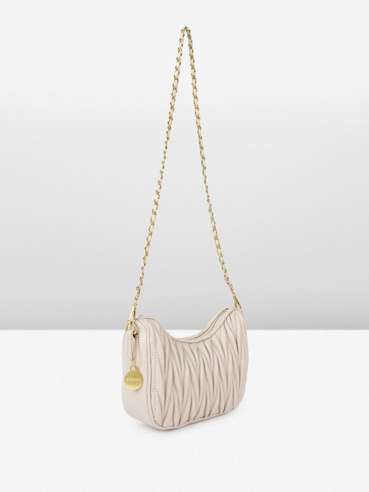 DressBerry Textured Structured Shoulder Bag