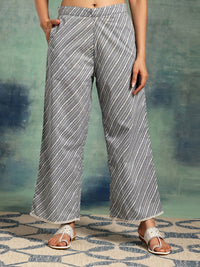 Libas Bandhani Printed Pleated Pure Cotton Kurta with Palazzos & With Dupatta