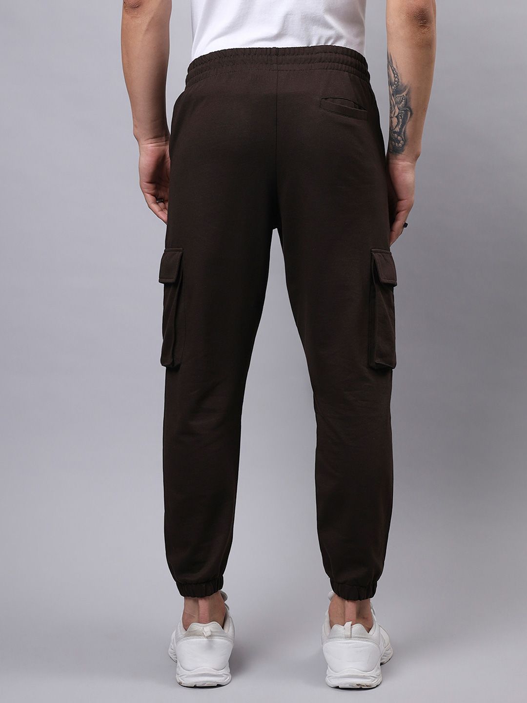 Bewakoof Men Brown Cotton Oversized Joggers