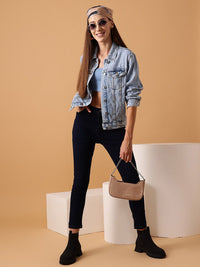 STREET 9 Women Blue Mid-Rise Clean Look Light Fade Jeans