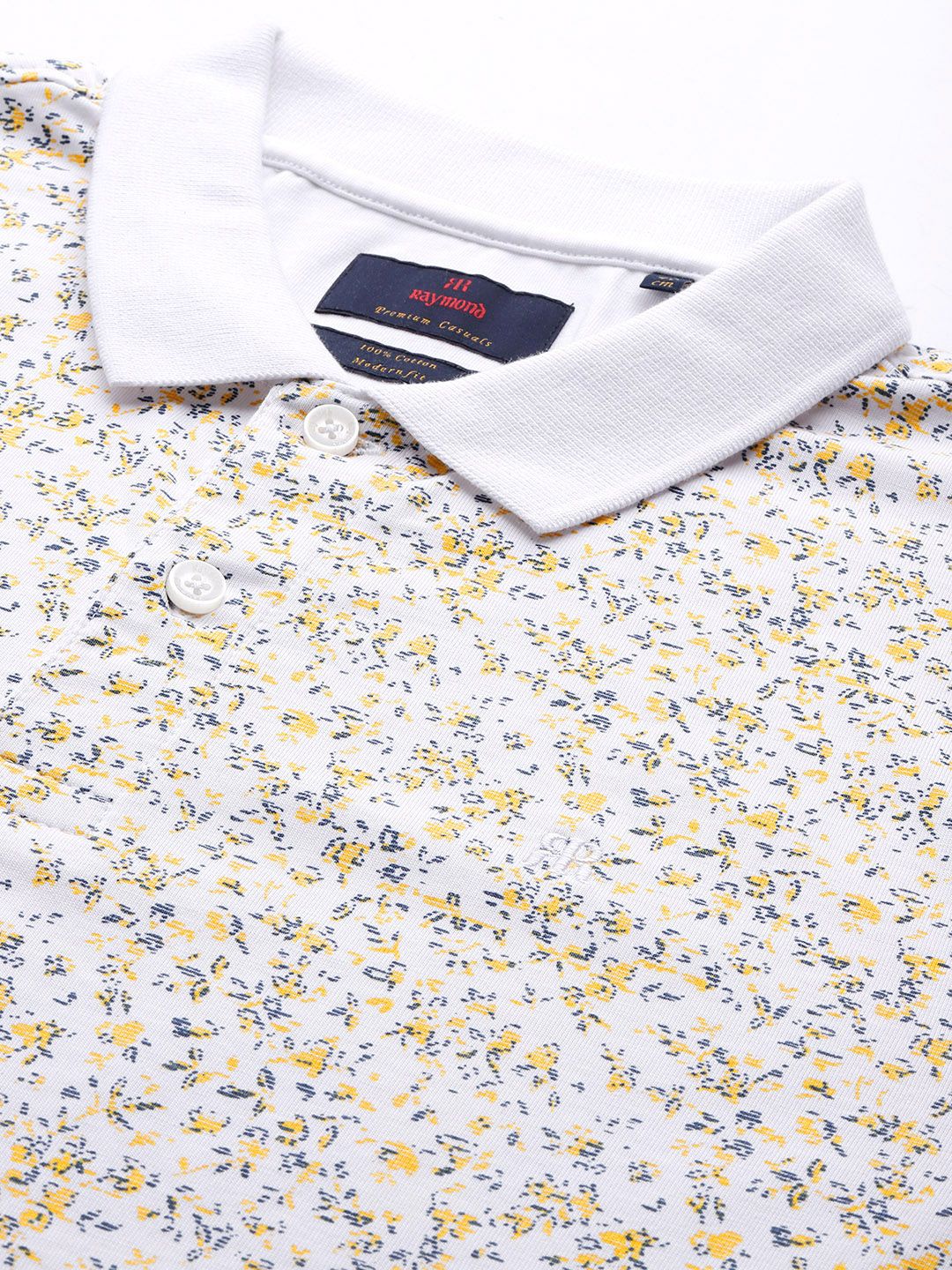 Raymond Printed Polo Collar Pure Cotton Slim Fit T-shirt