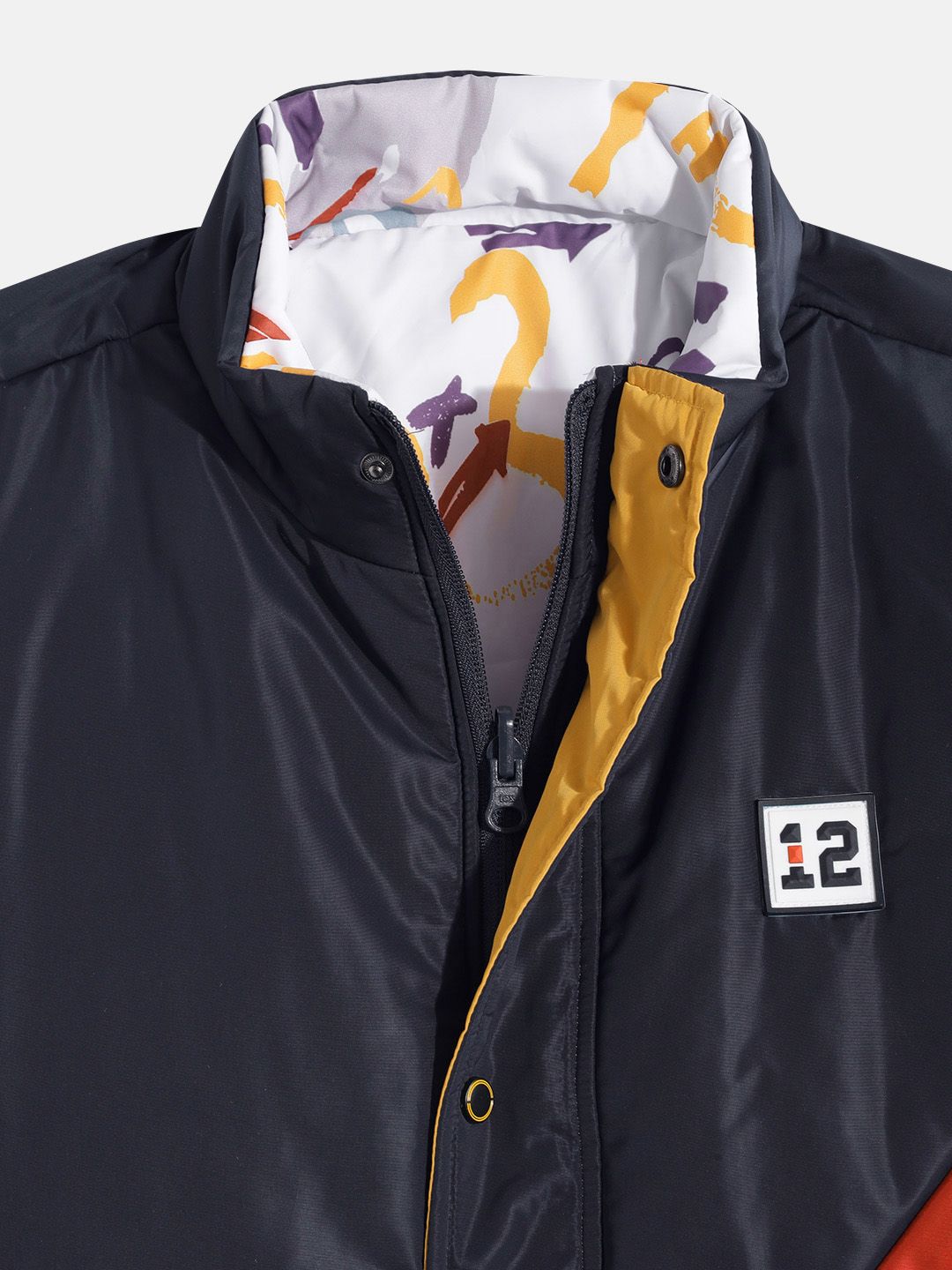 Monte Carlo Boys Colourblocked & Printed Reversible Bomber Jacket