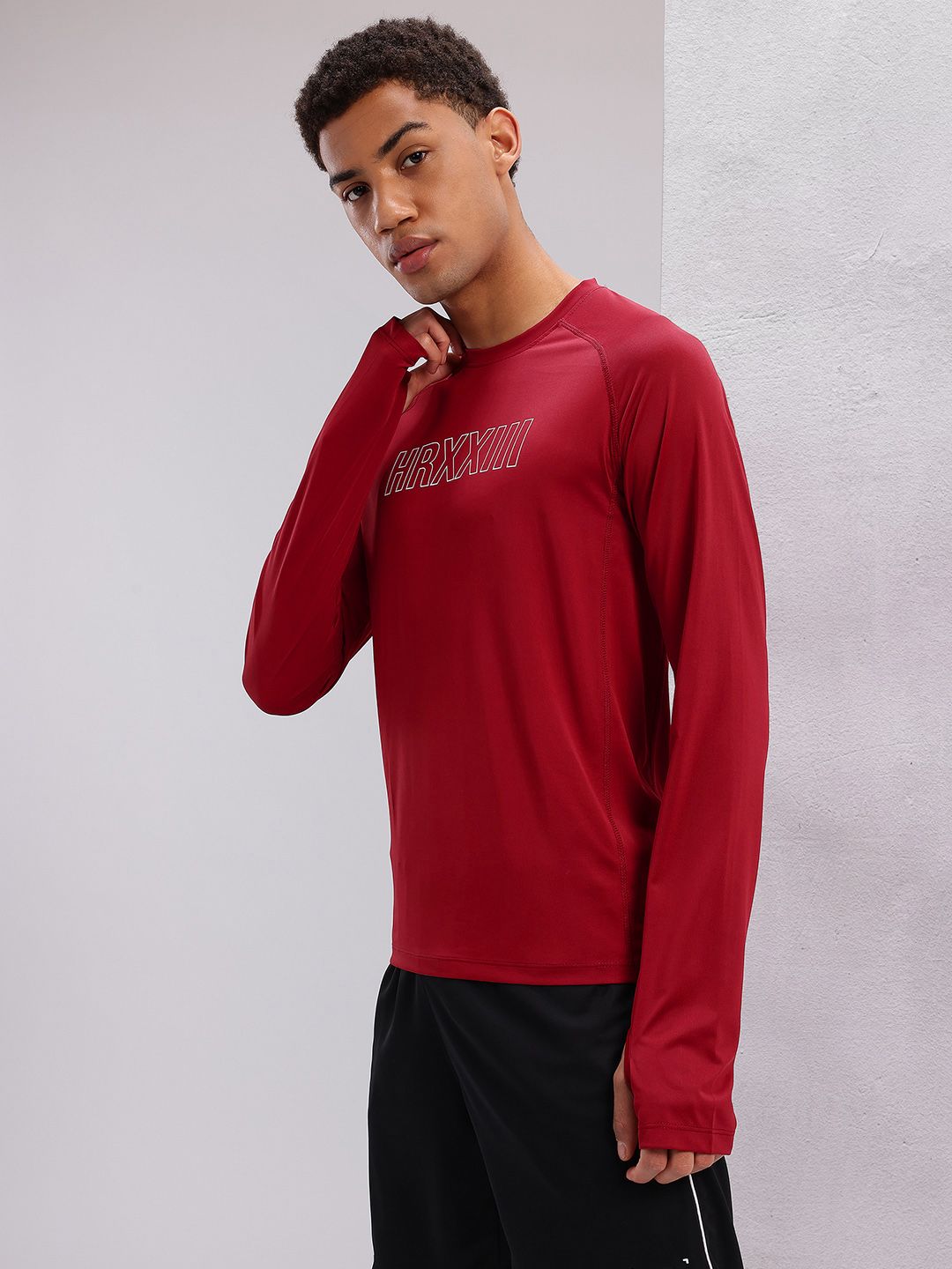 HRX by Hrithik Roshan Men Typography Rapid-Dry Training T-shirt
