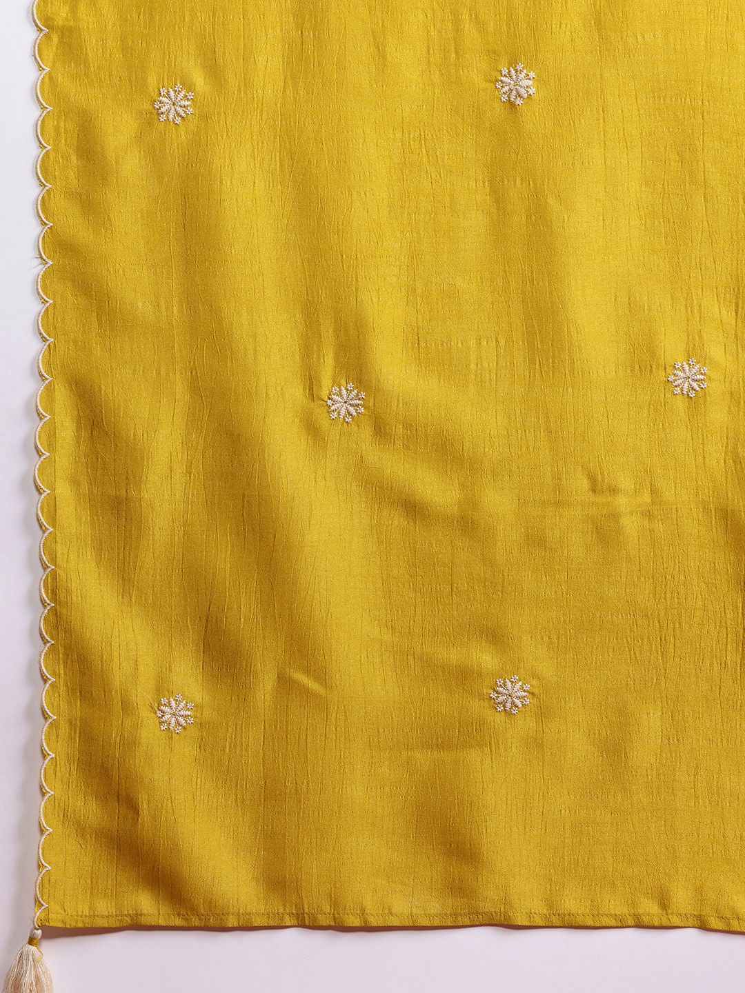 Indo Era Floral Embroidered Sequinned Kurta With Trousers & Dupatta