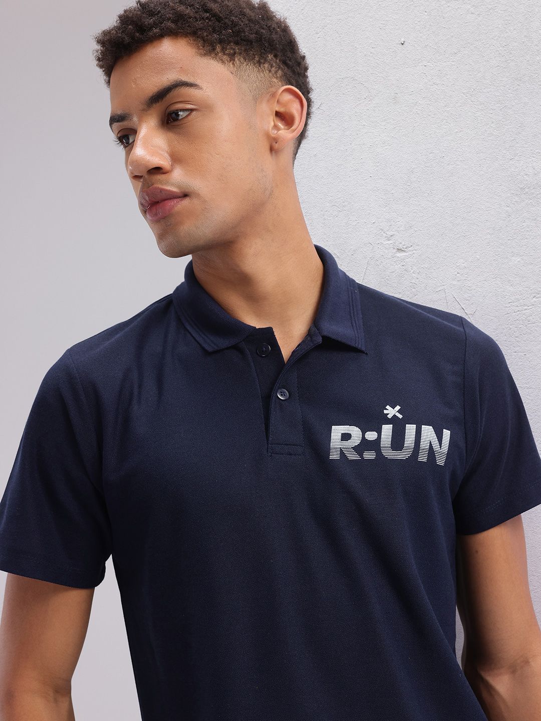 HRX by Hrithik Roshan Typography Printed Polo Collar Running T-shirt