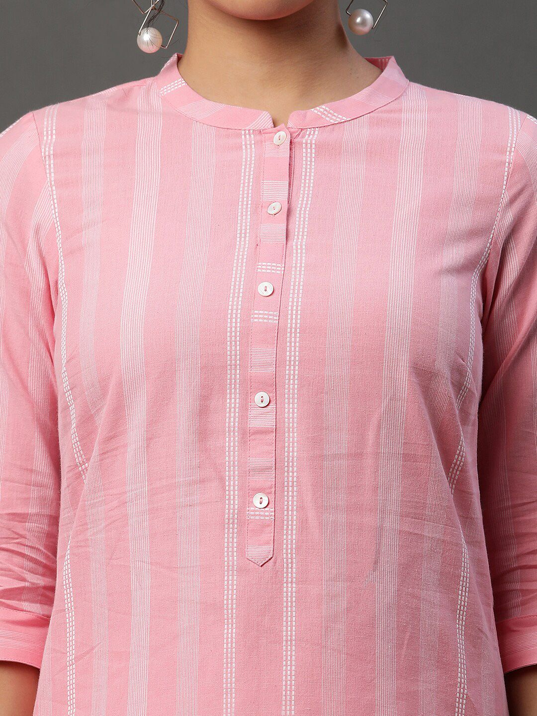 AURELIA Striped Pure Cotton Kurti