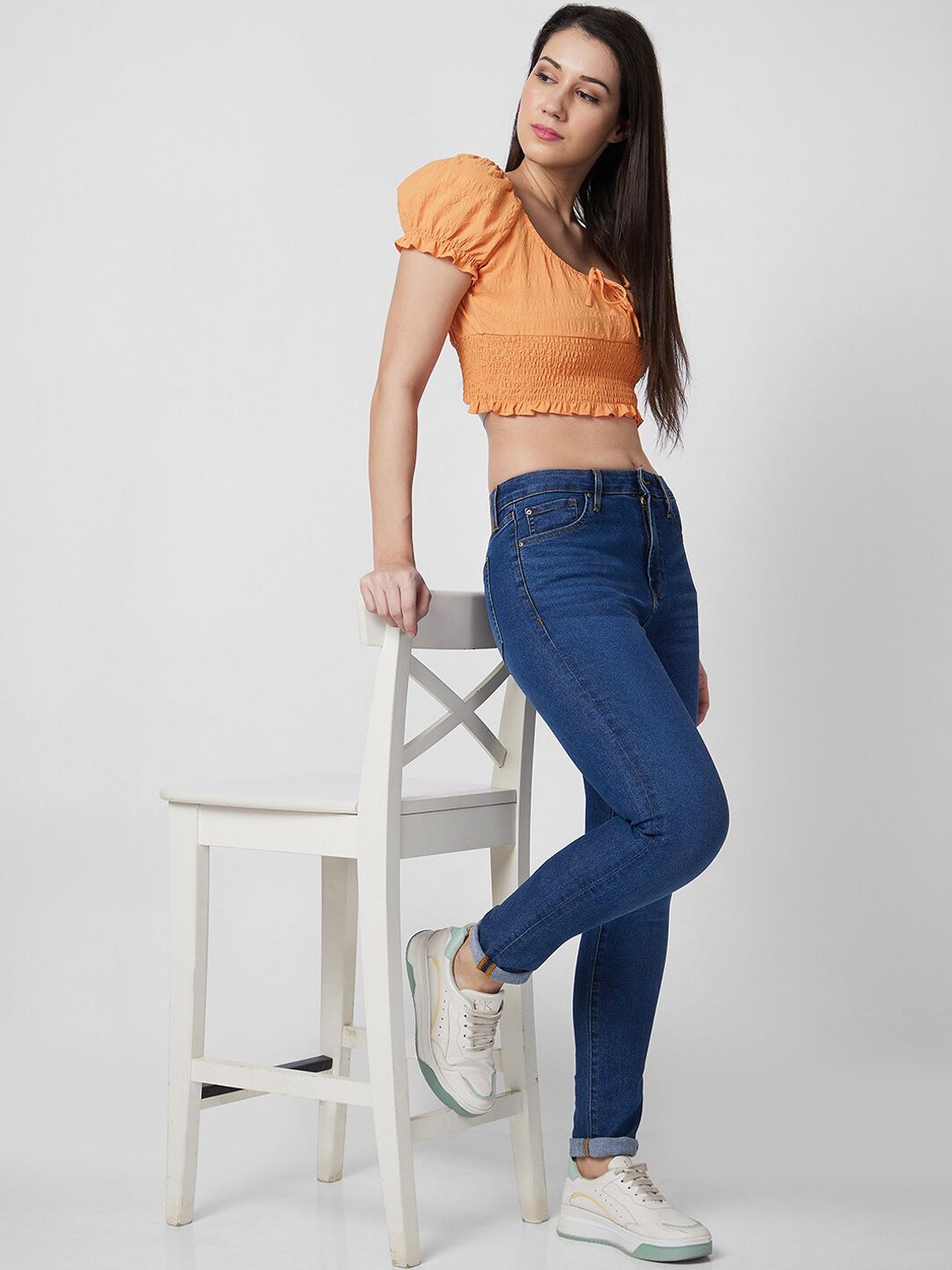 SPYKAR Women Skinny Fit High-Rise Light Fade Jeans