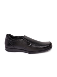 Red Chief Men Black Leather Formal Slip-on Shoes