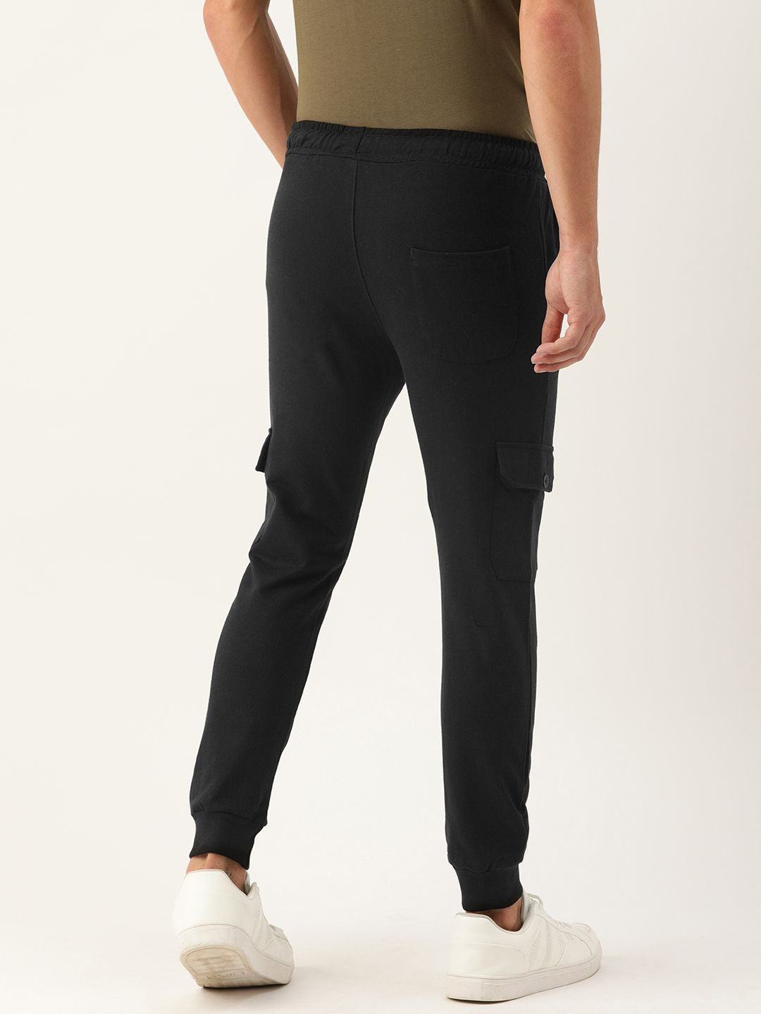The Indian Garage Co Men Black Solid Straight Fit Joggers