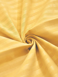 Myntra Elegant Homes Yellow & White Striped 300 TC King Bedsheet dengan 2 Sarung Bantal